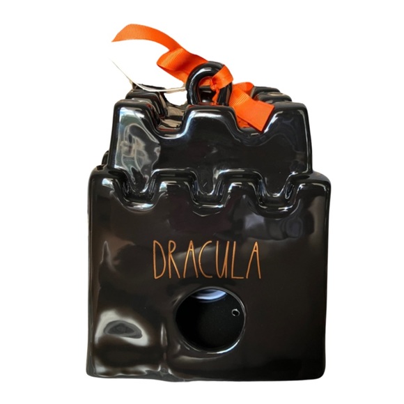 Rae Dunn ceramic Black Dracula Sand Castle Birdhouse.NWT - Picture 1 of 2